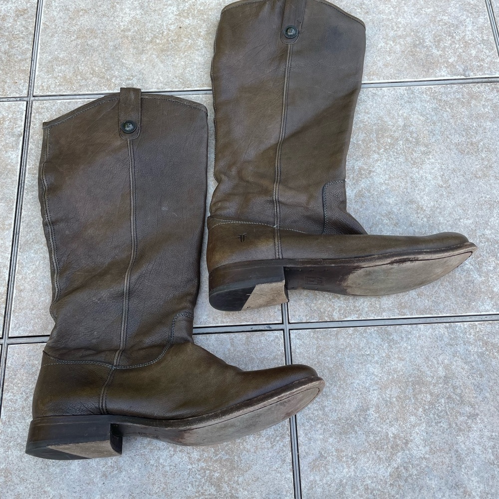 FRYE Melissa Women's Button Riding Knee High BOOT - Picture 7 of 13